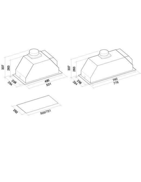 Okap Falmec Grupa Silnikowa Murano 70 czarny