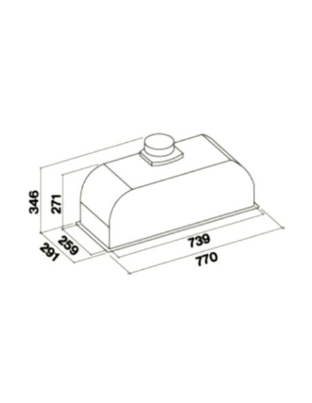 Okap Falmec Built-In Max Evo 70 stalowy