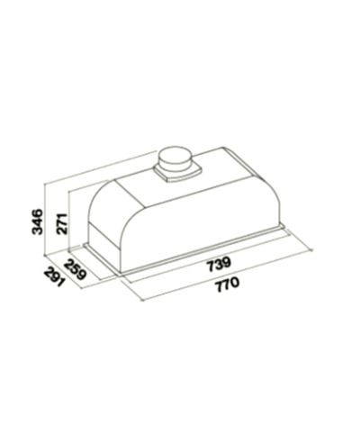 Okap Falmec Built-In Max Evo 70 czarny
