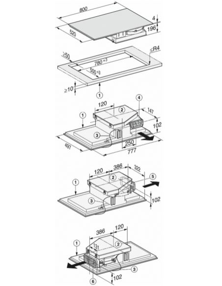 Płyta indukcyjna z wyciągiem Miele KMDA 7476 FL