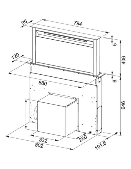 Okap Franke FDW 908 IB XS Stal/Czarne Szkło