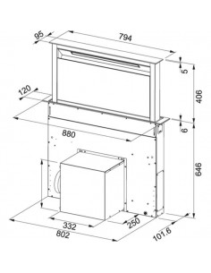 Okap Franke FDW 908 IB XS Stal/Czarne Szkło 2