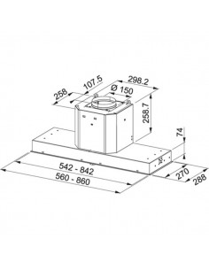 Okap Franke FMY 608 BI BK Stal/Czarne Szkło 2