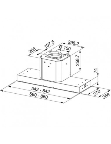Okap Franke FMY 908 BI BK Stal/Czarne Szkło