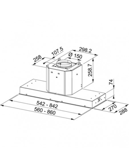 Okap Franke FMY 908 BI BK Stal/Czarne Szkło
