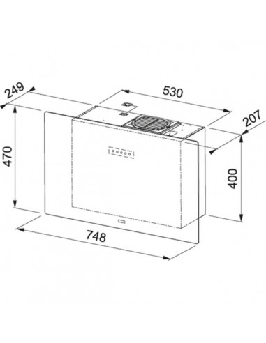 Okap Franke Maris Free 80 Czarne lustro