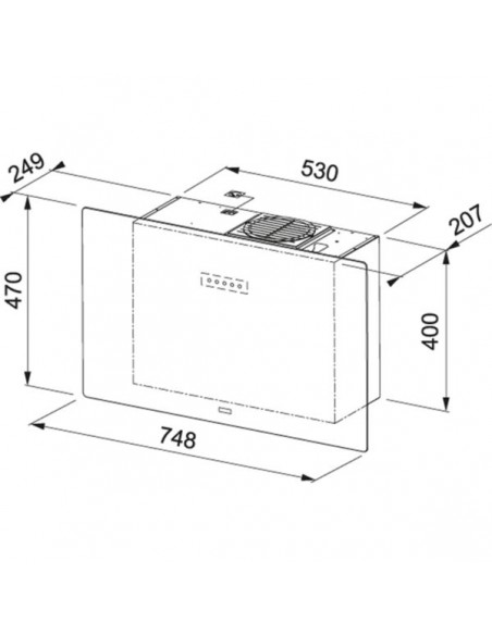 Okap Franke Maris Free 80 Czarne lustro