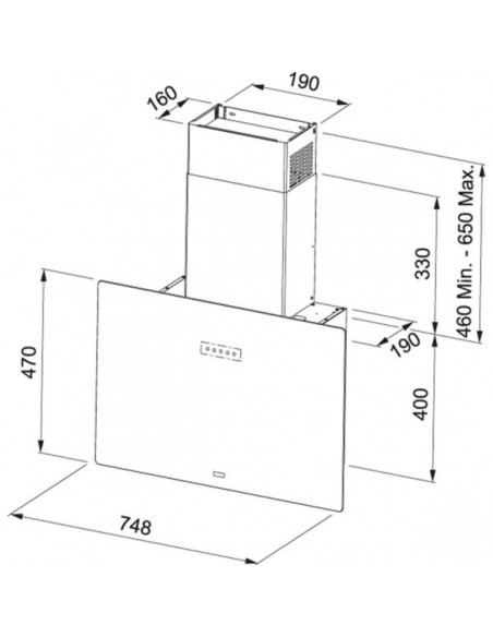 Okap Franke Maris Free 80 Czarne lustro