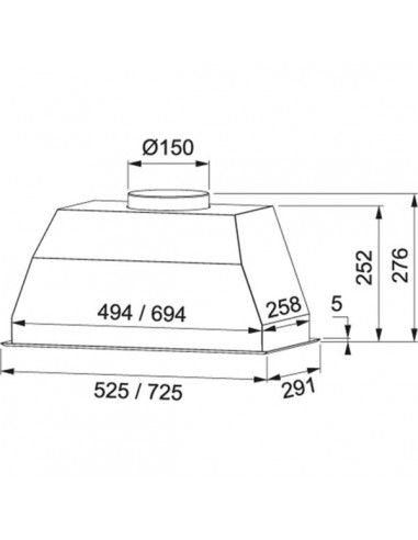 Okap Franke FBI 520 T Stal szlachetna