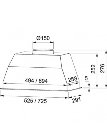 Okap Franke FBI 520 T Stal szlachetna