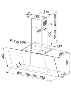 Okap Franke FPJ 625 V WH/SS Białe szkło 2