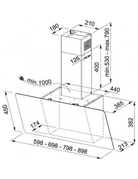 Okap Franke FPJ 625 V WH/SS Białe szkło