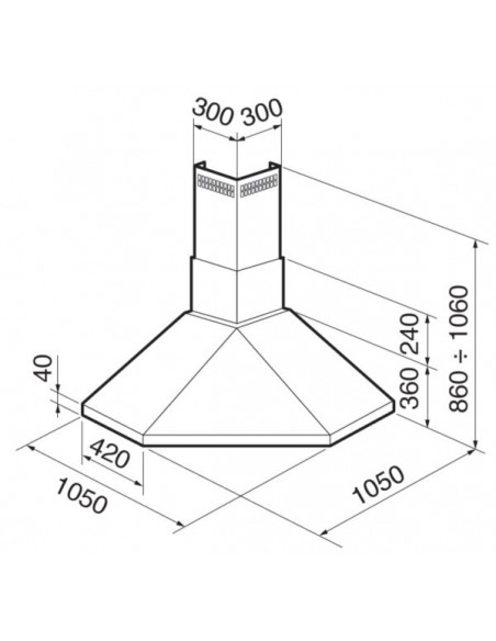 Okap Galvamet Family 105/A Inox
