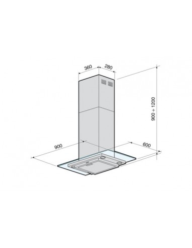 Okap Galvamet Fantasy 90/A Inox