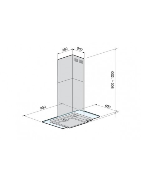 Okap Galvamet Fantasy 90/A Inox