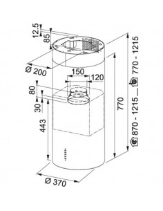 Okap Franke FTU PLUS 3707 I BK Czarny 2