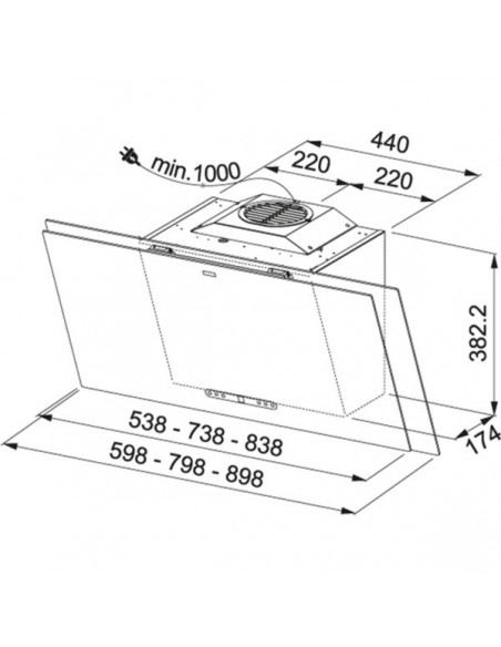 Okap Franke FMA 2.0 907 BK Czarne szkło