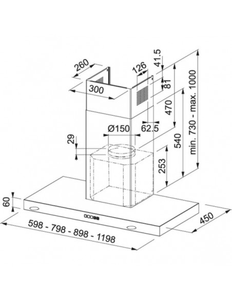 Okap Franke TALE 615 W XS Stal szlachetna