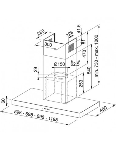 Okap Franke FDF EV8 60 XS Stal szlachetna