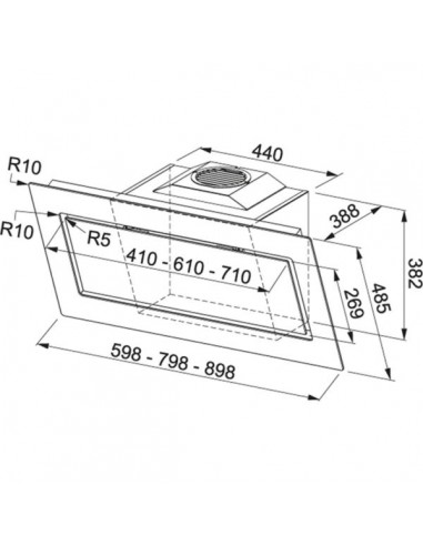 Okap Franke FMY 907 MG BK Szkło czarny mat