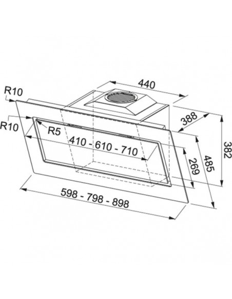 Okap Franke FMY 907 MG BK Szkło czarny mat