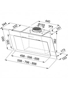 Okap Franke FNO 805 BK Czarne szkło 2