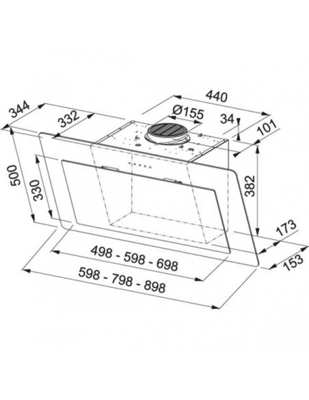 Okap Franke FNO 805 BK Czarne szkło
