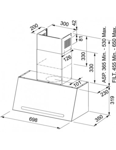 Okap Franke FCL 70 PW Biały perłowy