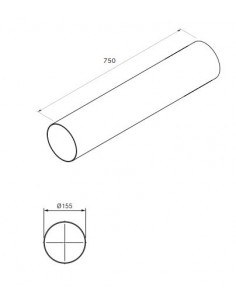 Element wentylacyjny 750 mm okrągły BORA ER750/1 2