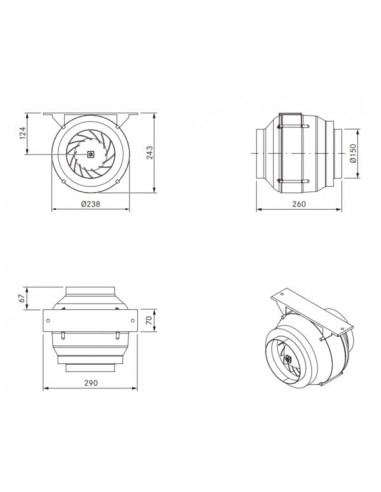 Wentylator uzupełniający rurowy AC BORA ULIE