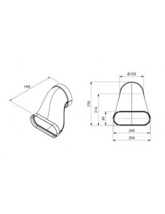 Przejście płaskie okrągłe BORA EFRV/1 2