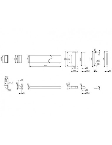 Rury, filtr, ruszt Smeg KITF6HOBD