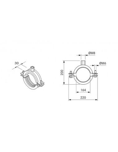 Zestaw trzpieni montażowych okrągłych BORA ERMS/1
