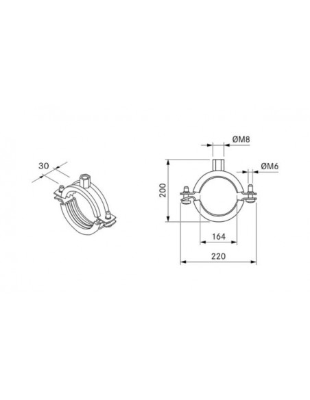 Zestaw trzpieni montażowych okrągłych BORA ERMS/1