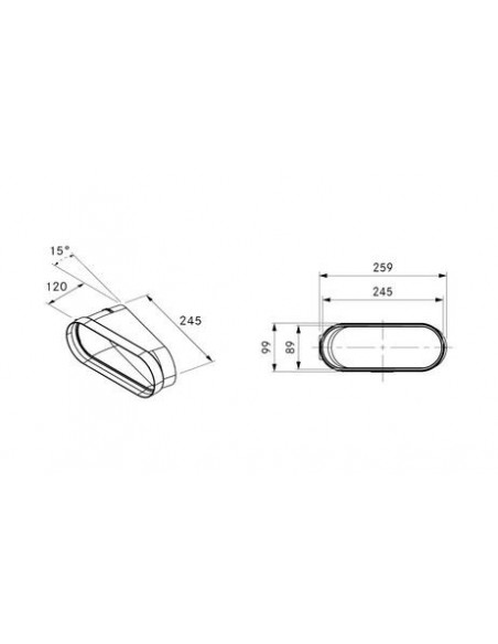 Kątownik poziomy kąt 15 BORA EFBH15/25